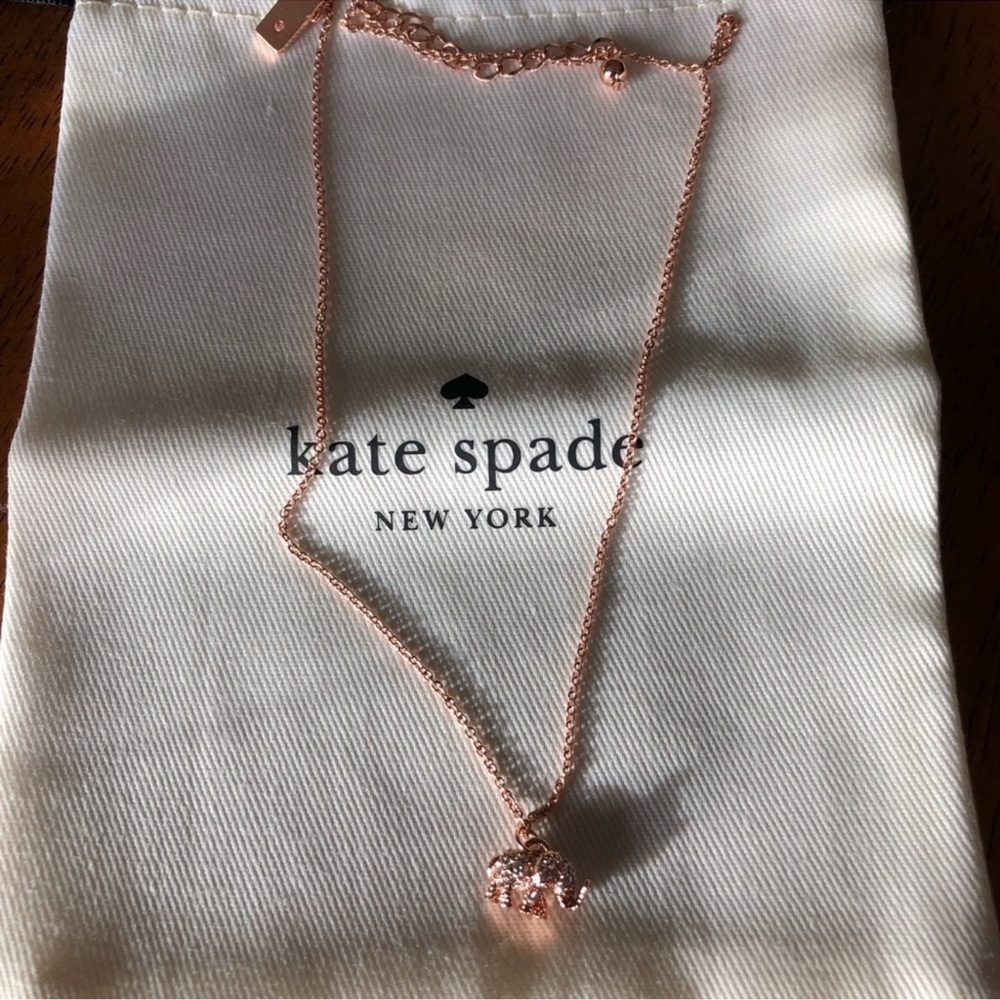 Kate Spade New York Things We Love Rose Gold Elephant Mini Pendant Necklace